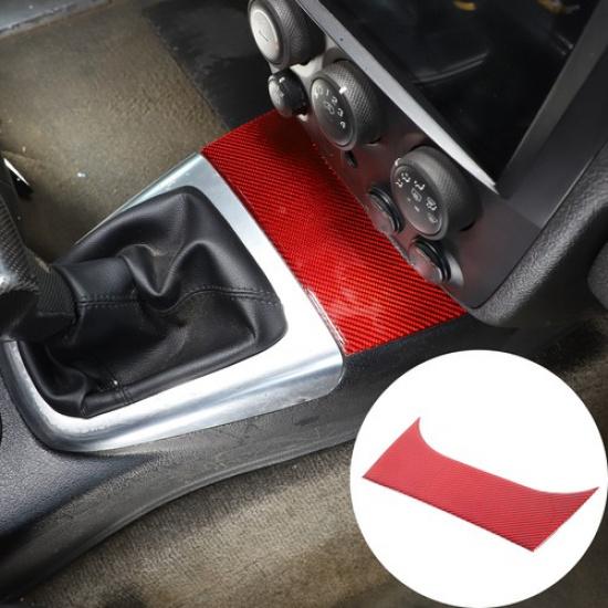 Rote Carbonfaser Konsolen-Stauraum-Panelabdeckung Aufkleber für Hummer H3 2006-10