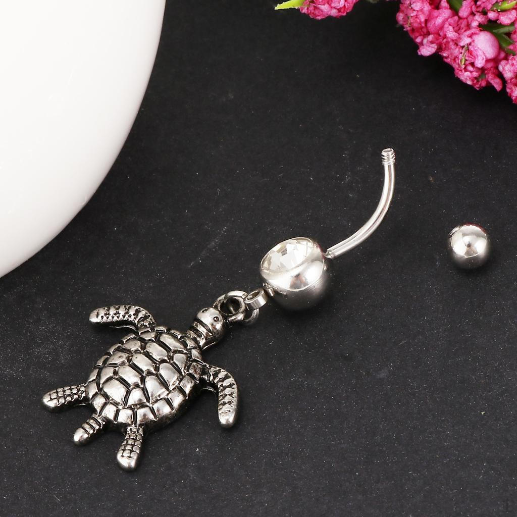 Кольца для пирсинга пупка из нержавеющей стали Кристальный пирсинг пупка Tortoise