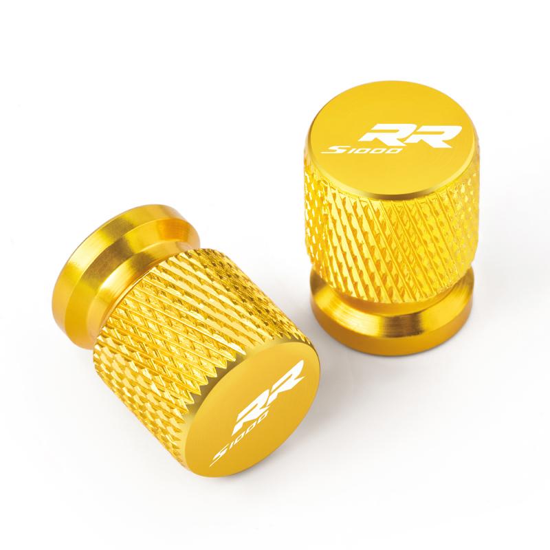 2 PCS Laser Logo For BMW S1000RR S 1000RR S1000 RR All Years Motorcycle Wheel Tire Valve Caps CNC Tyre Airtight Covers Black