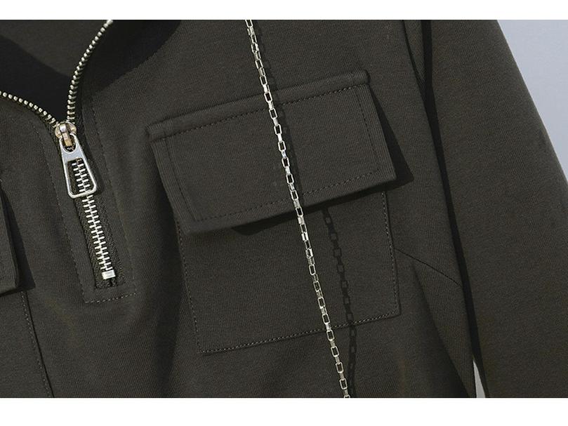 2023 Autumn Hooded Zipper Slit Dress for Women - Large Size, Slimming, Belly-Covering, Age-Reducing Style