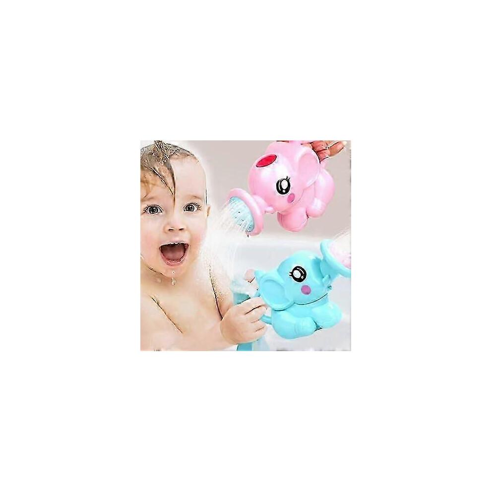 (As show, One size) Baby Bath Elephant Watering Can Toy, Pink