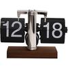 Retro Luxury Flip Desk Clock Mechanical Table Timepiece Creative Digital Display for Living Room Decorative Mantel Clock