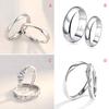 1Pair Couple Ring  Diamond Wedding Engagement Jewelry Adjustable Rings