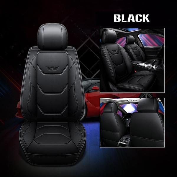 

1 шт. Розкішні Універсальні Повні Чохли-Килимки на Автосидіння Подушка Захисна Накладка з ПУ Шкіри Для Автомобіля Позашляховика Вантажівки Мікроавтобуса Автобуса 1PC чорний