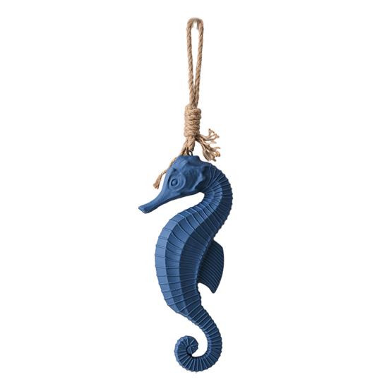 

Nautical Wooden Conch Ornament with Hemp Rope Summer Ocean Beach Hanging Decoration for Farmhouse Hawaiian Tropical Party B синий