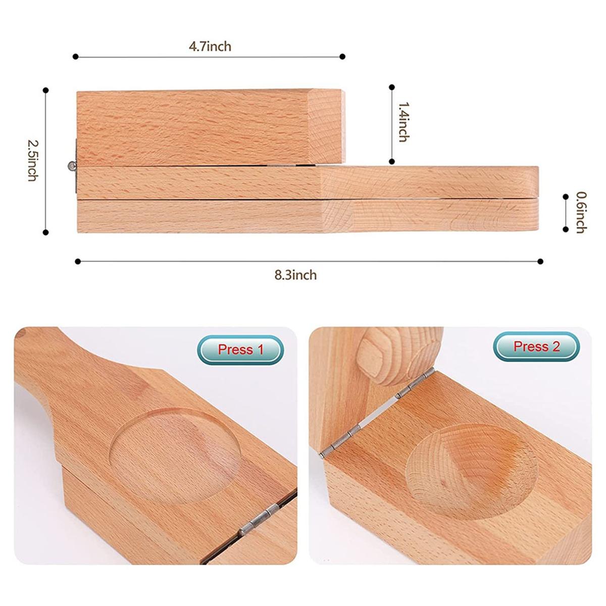 2025+ Wooden Tostonera Plantain with Handle,2 in 1 Wood Reusable Plantain Smasher,Portable Plantain China Mainland