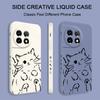 Smart Cat Phone Case For Oneplus 13 13R 12 12R 11 11R 10 10R 10T 9R 9RT 9 8T 8 7 7T Pro 5G Liquid Silicone Cover