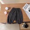 Kids Summer Ice Silk Linen Floral Mosquito Pants Loose Breathable Thin Harem Trousers For Boys And Girls