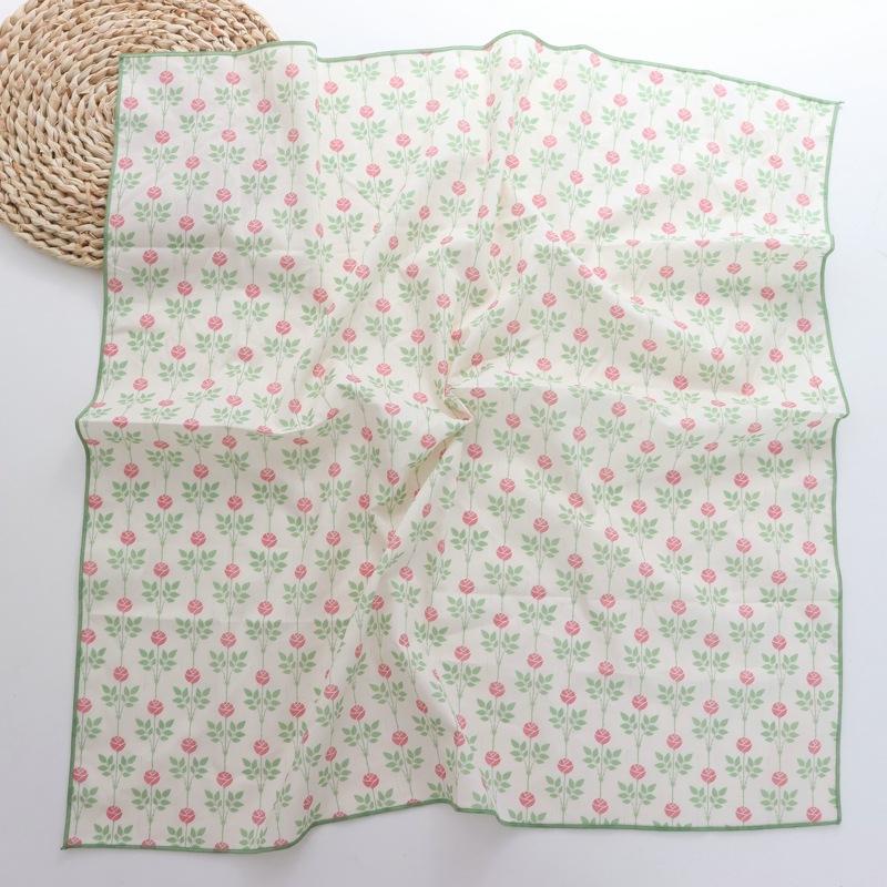 Korean Style Cotton New Small Silk Scarf Women's All-Match Decorative Small Square Towel Temperament Trend Headcloth Headband