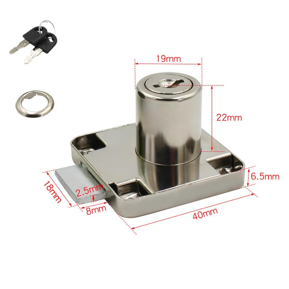 2Pcs Cabinet Lock Sets 40*40mm Cam Drawer Lock Door Furniture Cabinet Letter Mailbox Cupboard Lock 2Locks 4Keys