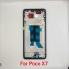 Middle Frame For Poco X7 / Pro LCD Front Frame Housing Bezel With Side Button Repair Parts