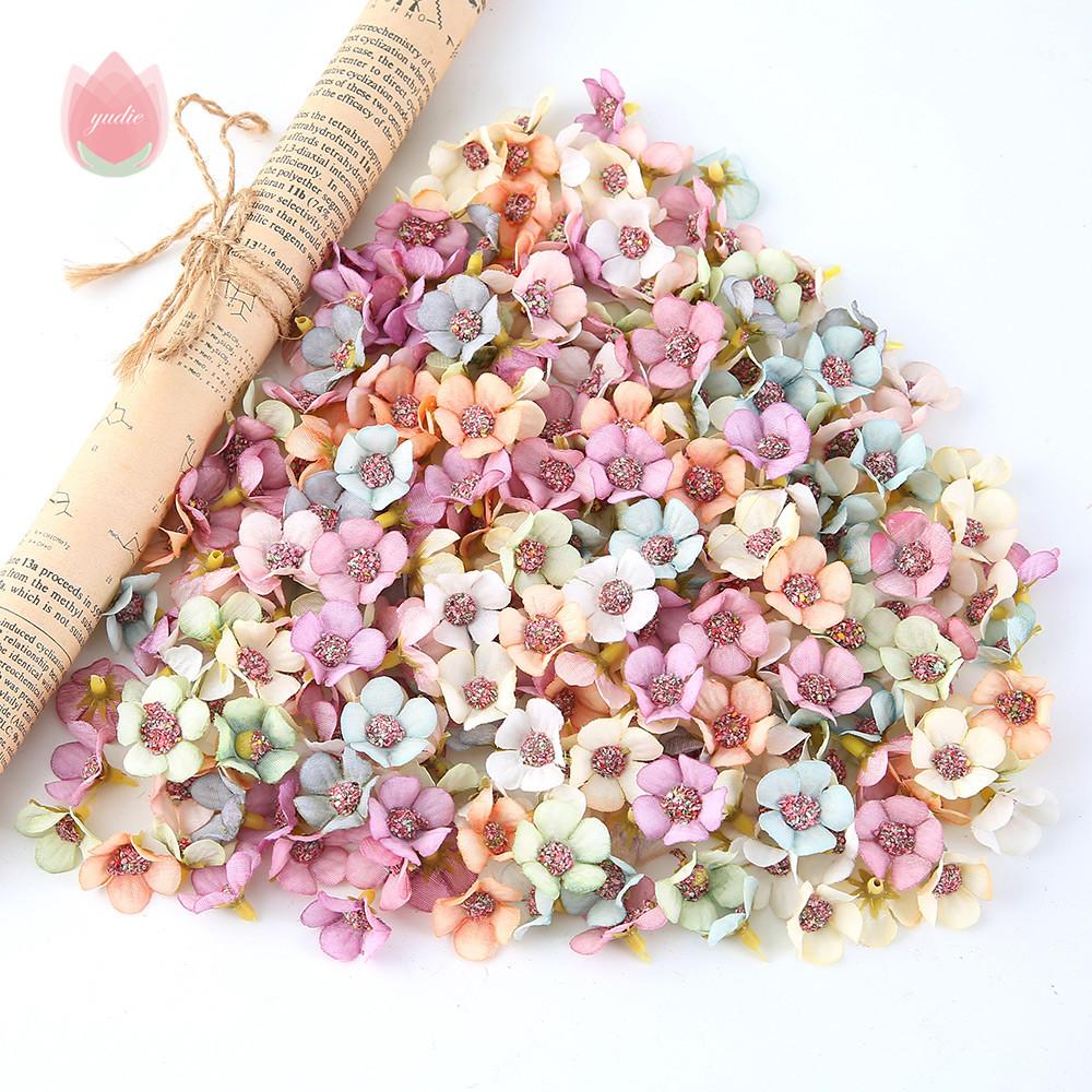 50/100Pcs Silk Artificial Daisy Flower Head For Flower Wall Plant Wedding Home Room Decoration DIY Garland Valentine'S Day Gift