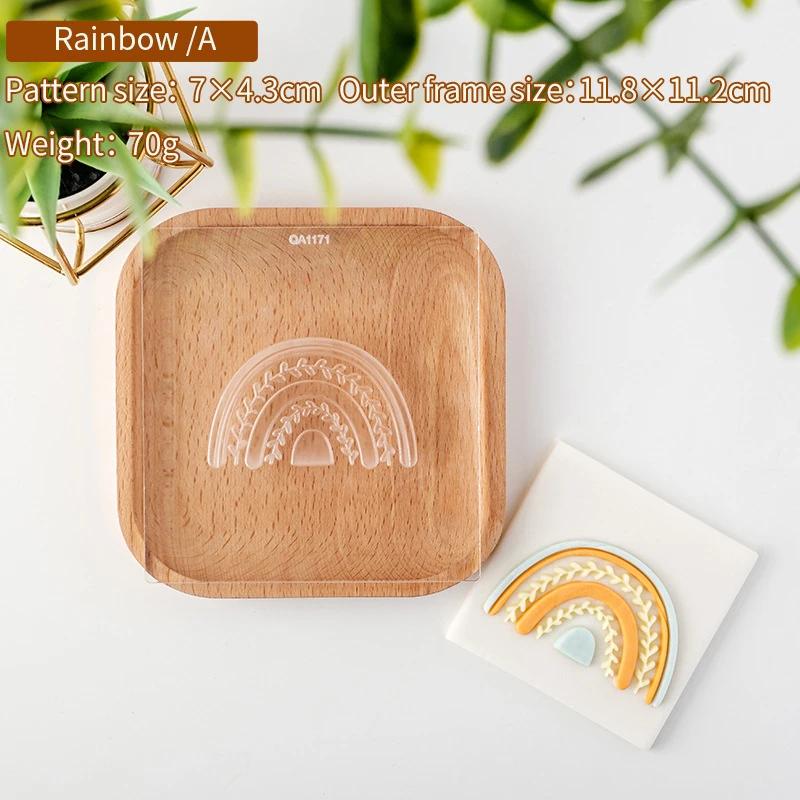 Boho Arch Rainbow Cookie Cutter Mold Bohemian Arched Cake Decorating Tool Birthday Wedding Baby Shower Biscuit Stamp for Baking