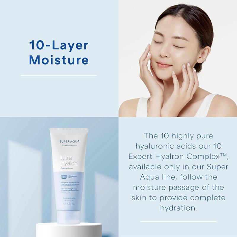 [MISSHA] Super Aqua Ultra Hyalron Foaming Cleanser 200ml
