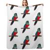 Crimson Bellied Conure Throw Blanket No Pilling Soft Warm Blanket for Bed