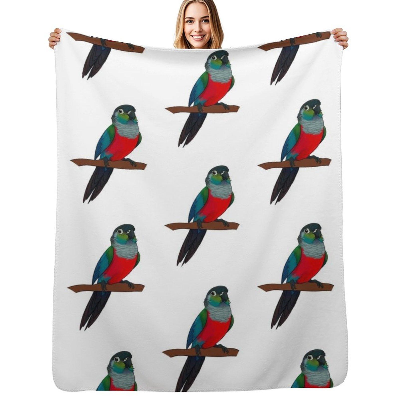 

Crimson bellied conure Throw Blanket No Pilling Soft Warm Blanket for Bed 102x76cm(40x30in)