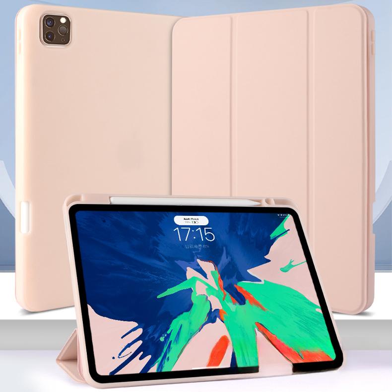 For IPad Protective Case Pro11 With Right Pen Slot, Air5/6 Generation Tablet Leather Case 10.2inch Soft