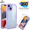 360 Full Cover Protection Case For Apple iPhone 14 13 Mini 12 11 Pro Max X XR XS SE 2 7 8 Plus Front Screen Film Hard Back Cover