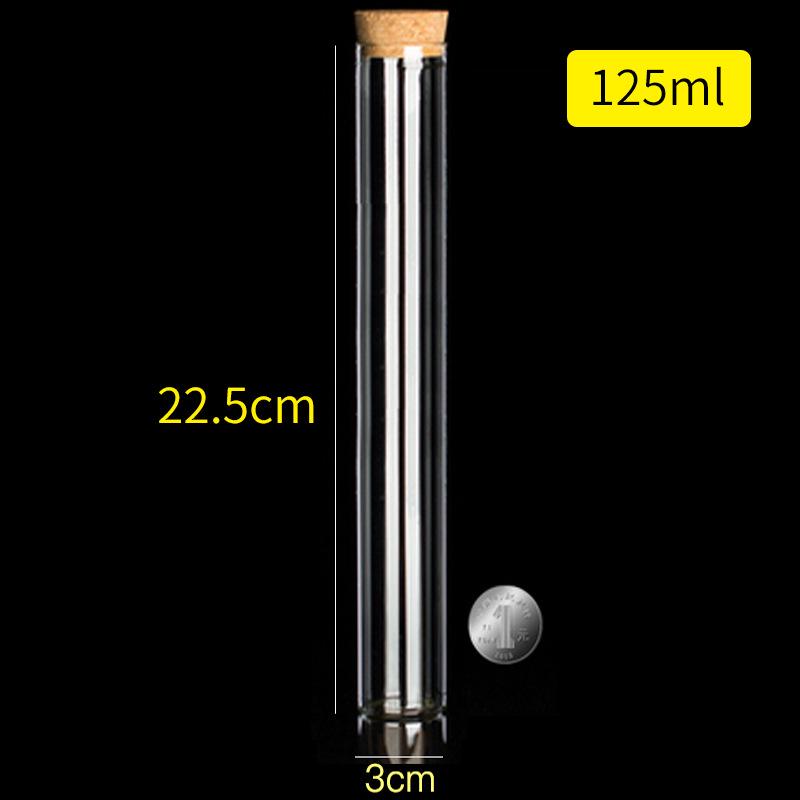 30mm Straight Neck Corked Glass Vial Bottle for Candy & Dispensing