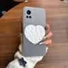 Heart Shape Suction Cup Phone Case for Vivo Y53s 4G,Y51,Y31 2020 Semi Transparent Matte Shockproof Soft TPU Cover