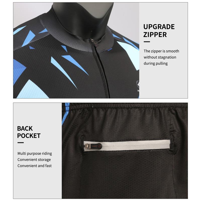 Oddychające koszulki rowerowe Zestaw odzieży rowerowej Szybkie suche męskie ubrania rowerowe z długim rękawem Garnitur nosić rajstopy