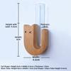 Fridge Magnet Cat Whisker Vase Wooden with Glass Tube Magnetic Flower Vase Refrigerator Accessories Mini Cat Whisker Holder
