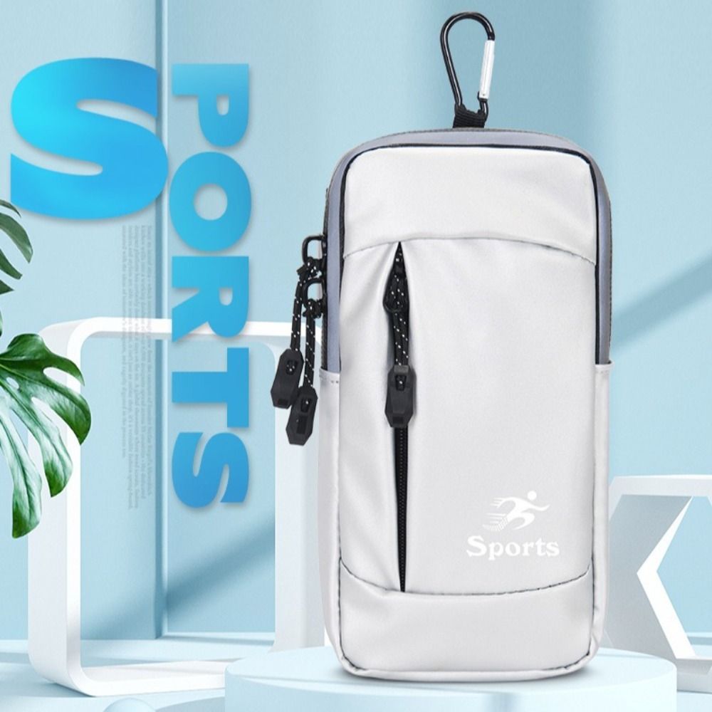 With Headphone Jack Outdoor Running Phone Holder PU Leather Jogging Bags for Phone Unisex