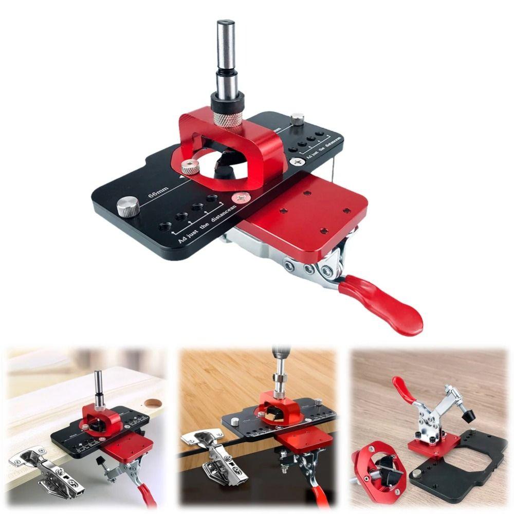 High-quality Hole Drilling Guide Locator 35mm Puncher Template  Hidden Hinge Drilling Fixture Set