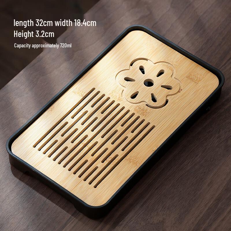 ME Simple Bamboo & Melamine Tea Tray Ruyi Plate