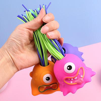Jucărie Demon care Smulge Părul și Țipă cu 6 Efecte Sonore Alinarea Stresului și Anxietății Demon Colorat pentru Smuls Părul Jucărie Senzorială Fidget Cadouri pentru Petreceri