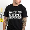 Just Address Me As Meister Funny Slogan T Shirt Casual Humor For Vintage Soft Versatile Homme Streetwear