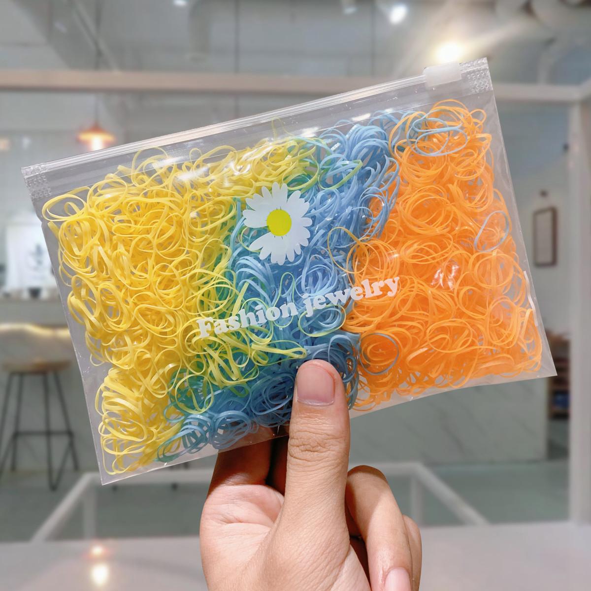 

Желейные градиентные маленькие одноразовые резинки для волос YANRONG, 1000 шт./упак., резинка для волос для девочек, держатель для хвоста, аксессуары для волос, резинки для волос