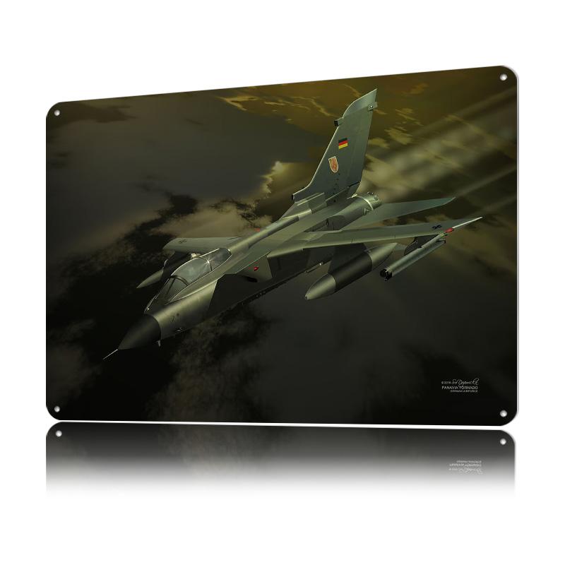 Affiche imprimée Panavia Tornado Art mural personnalisé Panneaux métalliques rétro vintage pour décoration de salle de jeux Décorations de garage