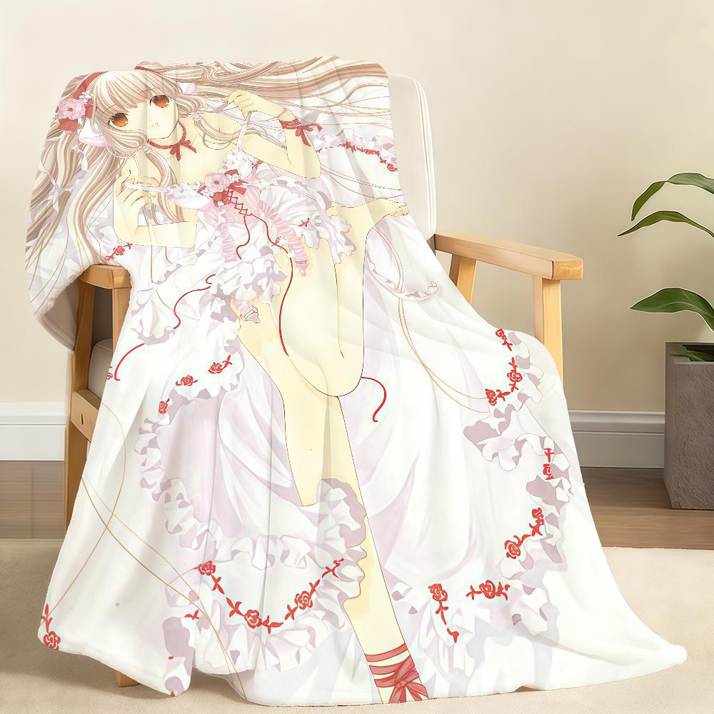 Anime C ChobitS S Cartoon Blanket Soft Throw Blanket for Home Bedroom Bed Sofa Picnic Travel Office Rest Cover Blanket Gift