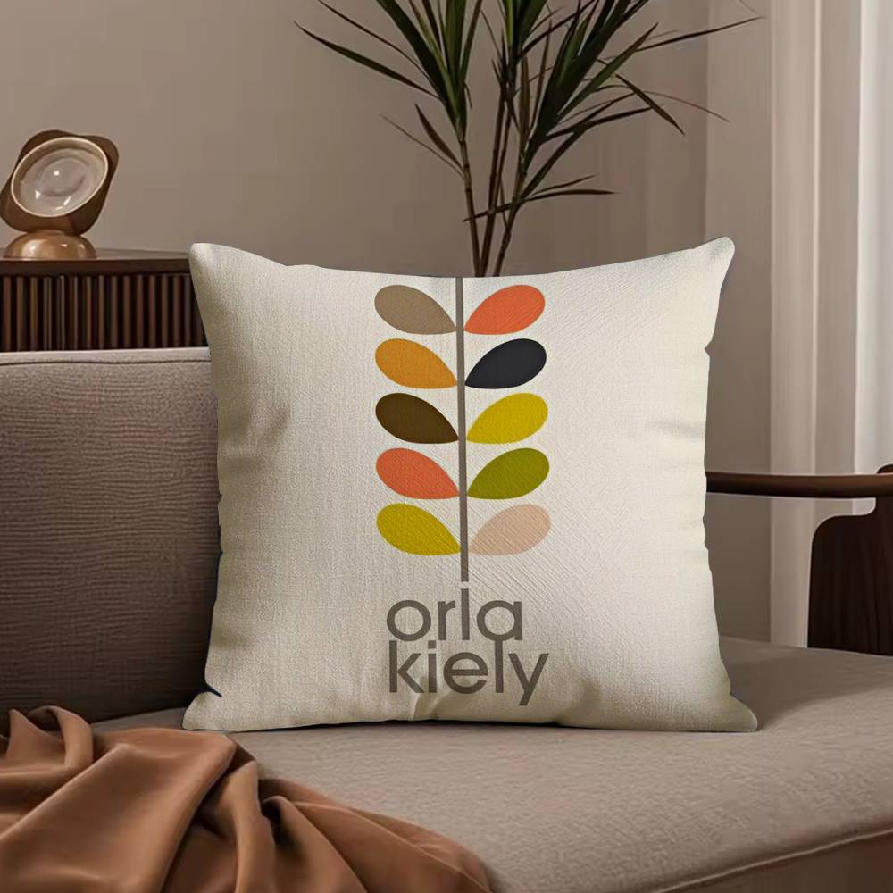 Fashion O-Orla k-Kiely Flower Pillow Case Anti-dustmite Pillowcase Invisible zipper silky short plush Sofa cushion cover