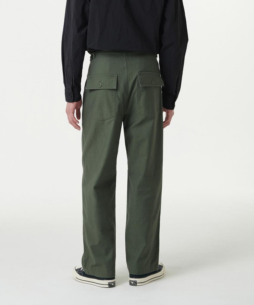MUSINSA STANDARD Back Satin Wide Belted Fatigue Pants [Khaki]