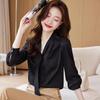 2023 Autumn Women's Bow Tie Shirt: Elegant French Professional Style for a Sophisticated Commute