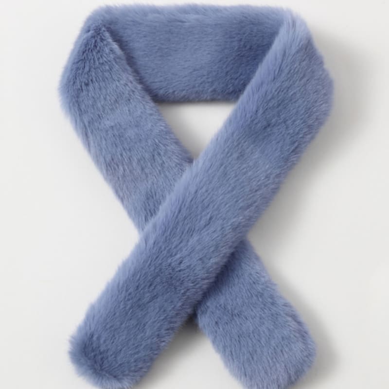 

LALA Меховой шарф Петит Синий FREE