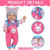 Life Like Doll Jumpsuit with Hat and Shirt Breathable Doll Suspenders Pants for 43cm Doll Easy Dressingup for Toddler