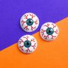 10Pcs Halloween Resin Flat Accessories Bat Back Cute Ghost Burst Skull Witch Mini Eyeball Ornament Mixed