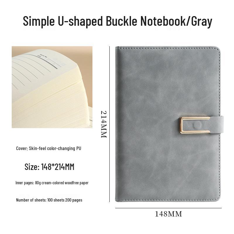 Custom Logo A5 Faux Leather Notebook Gift Set: Business Diary & Meeting Planner