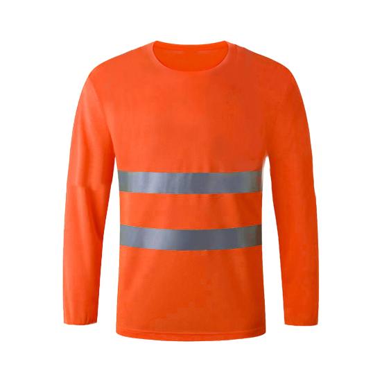 

Светоотражающая футболка безопасности, светоотражающие зоны 360 градусов, высокая видимость, быстросохнущая, с длинными рукавами, верх для строителя для работы на улице ночью XXL