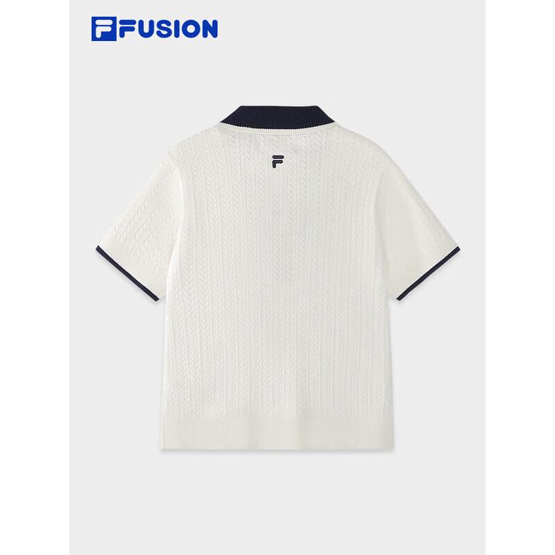 FILA FUSION Women's Cable Knit Short Sleeve Top