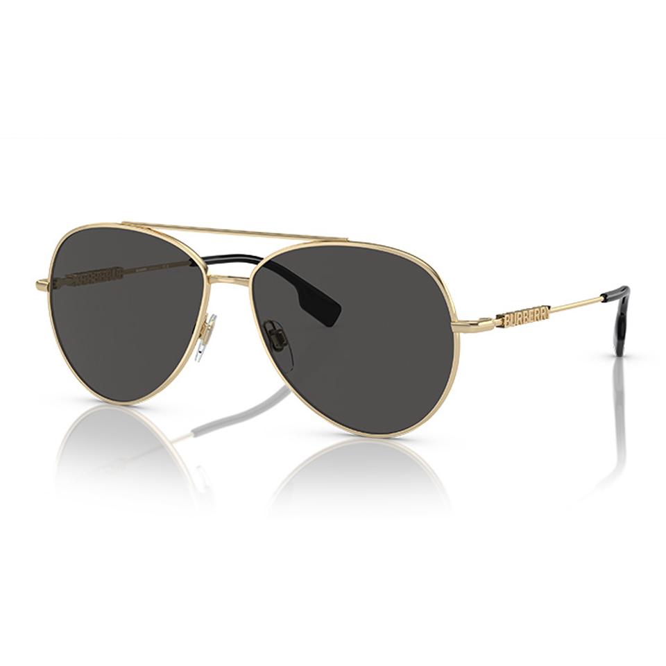 

Burberry Temple Lettering Logo Metal Aviator Sunglasses Women s Gold 58 золотой