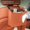 Bil multifunktionell förvaringslåda för lädervävnad under sätet Auto baksäte papperspåse Placera vattenkopp Kreativ biltillbehör