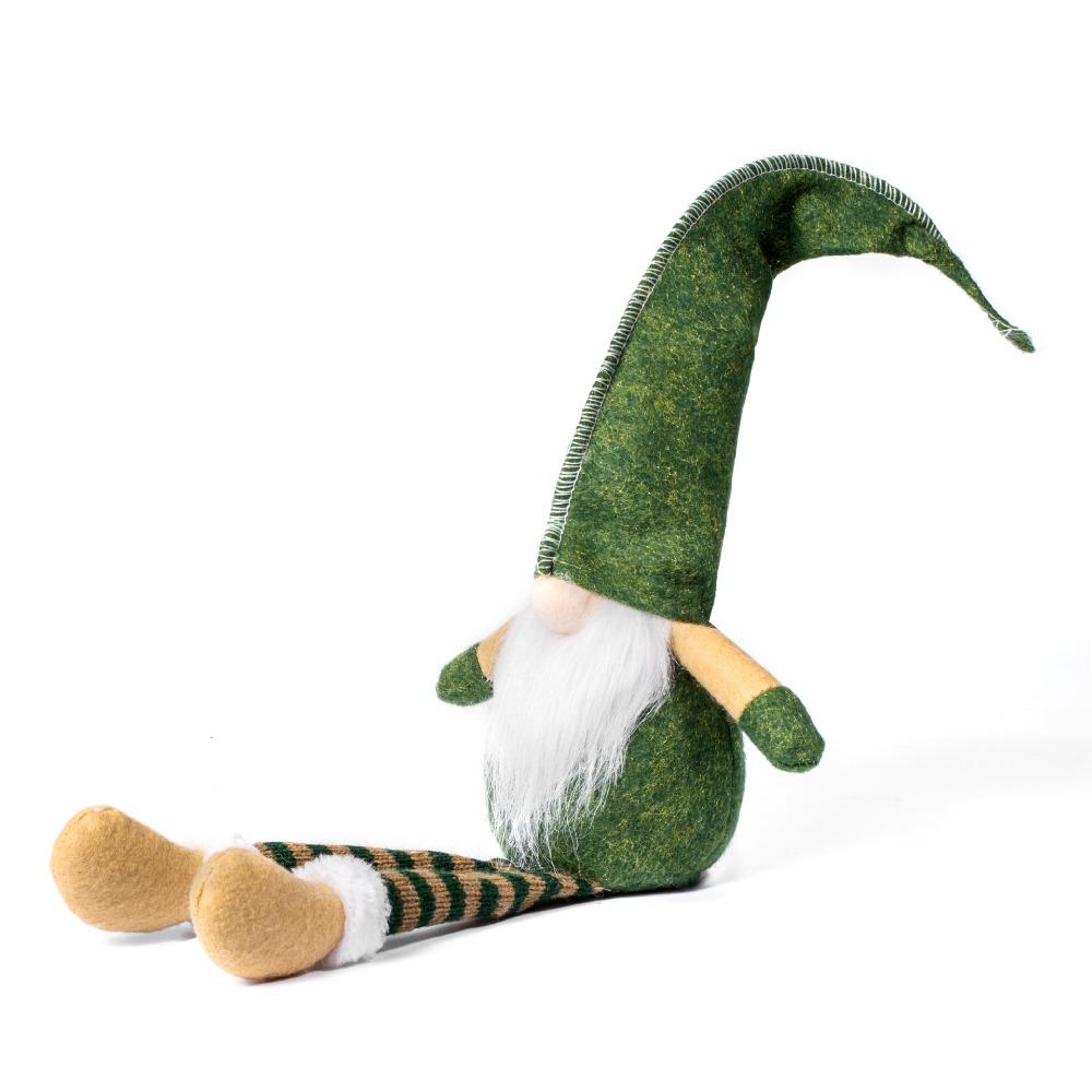 Cartoon Long-legged Christmas Doll Mini Knitted Christmas Figurine Garden