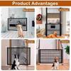 Foldable Mesh Dog Gate Indoor No Drill Pet Gates Portable Puppy Guard Isolation Fence Pet Screen Door for Doorways, Stairs, Hallways 71" X 31.5" 4