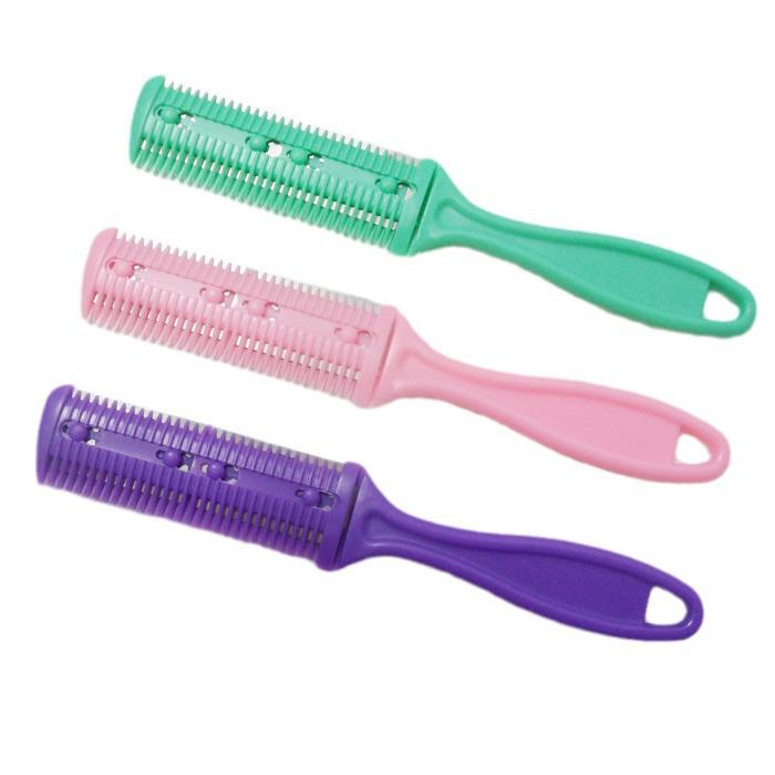 Dual-Sided Home Hair Trimming Comb with Blade for Bangs and Thinning