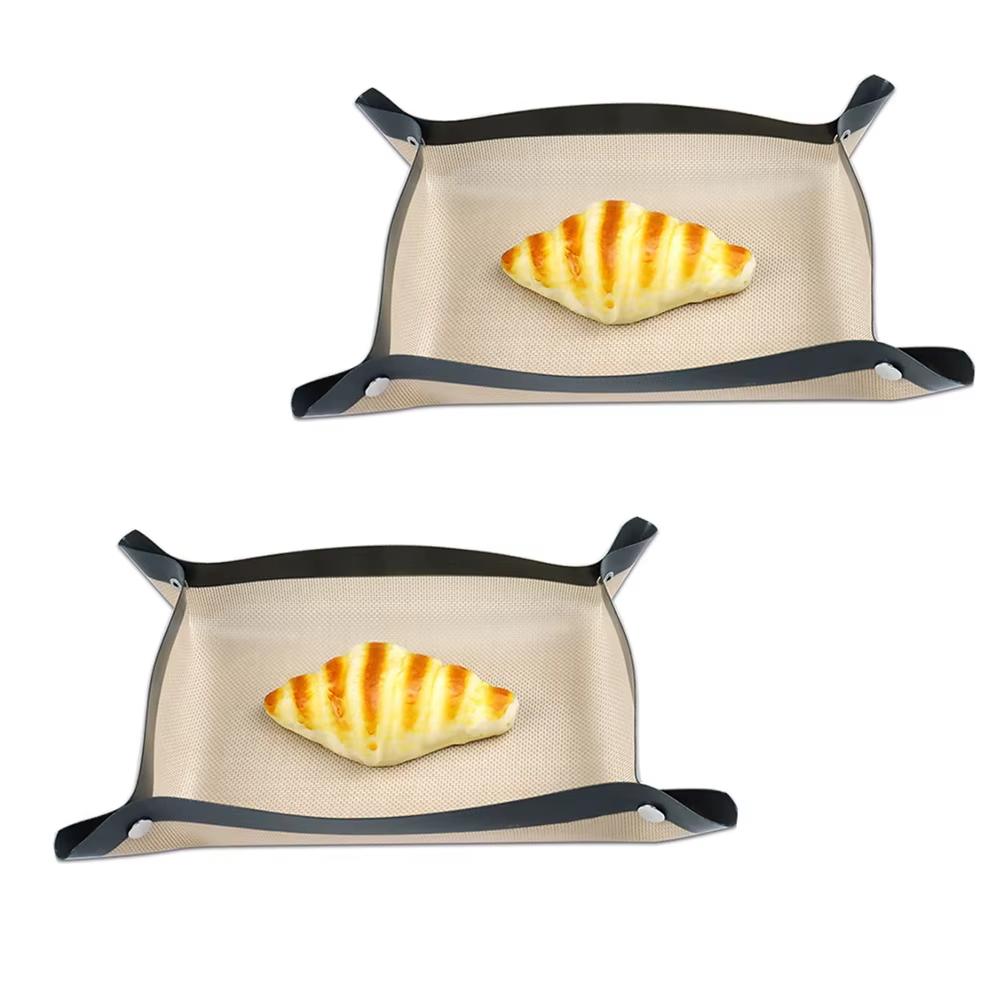 Leak-Proof Silicone Baking Shims With Small Buttons Pizza Cake Dough Maker Heat Resistant Oven Liner Kitchen Cooking Accessories
