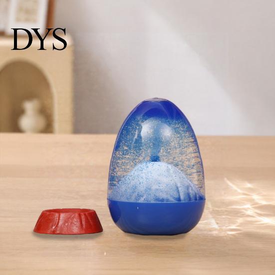 Volcanic Quicksand Hourglass Volcano Eruption Liquid Motion Timer, Egg‑Shaped Floating Sand Hourglass, Modern Home Office Accessory Desktop Dynamic